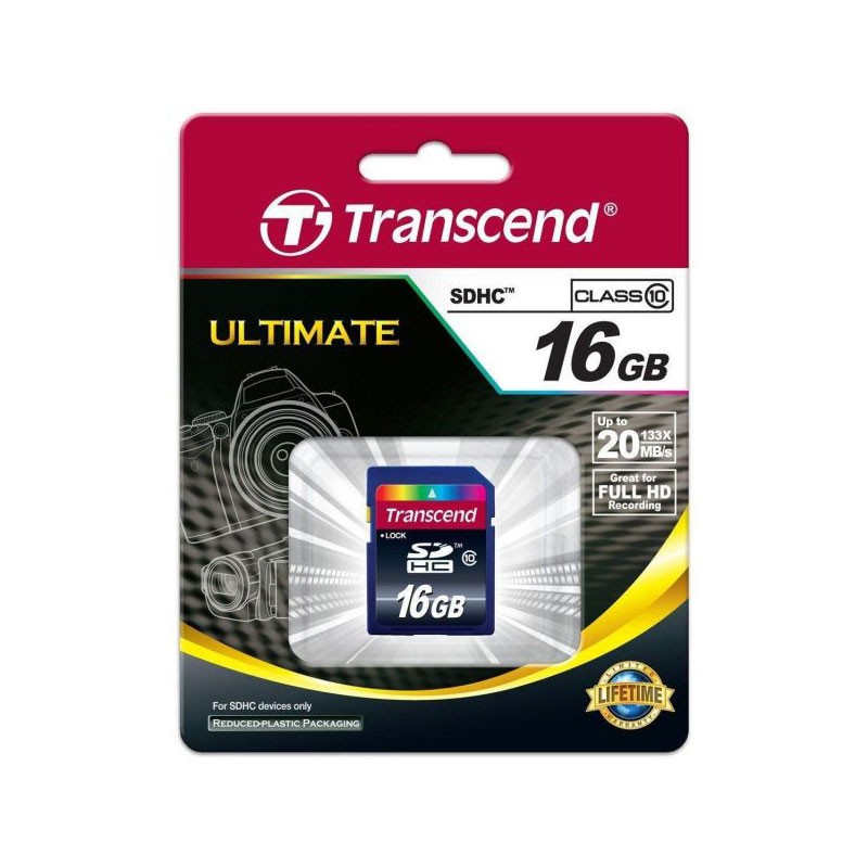 Memoria TRANSCEND SDHC de 16Gb clase 10