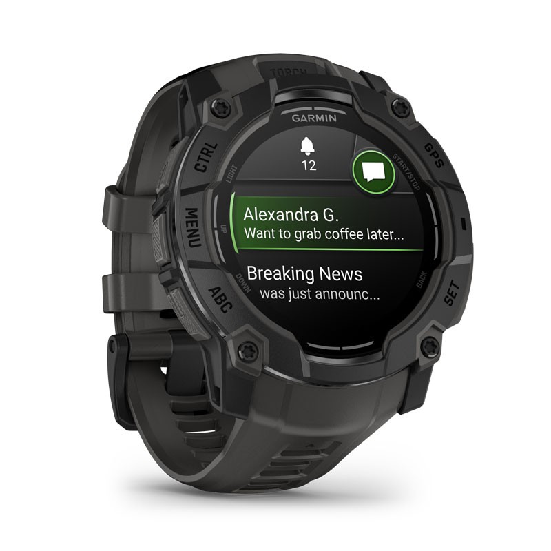 GARMIN Instinct 3 - 50mm AMOLED Negro con correa carbón