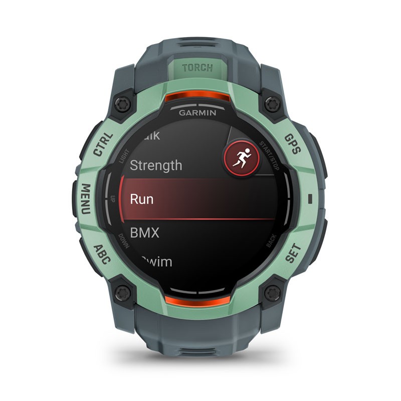 GARMIN Instinct 3 - 50mm AMOLED Verde con correa gris